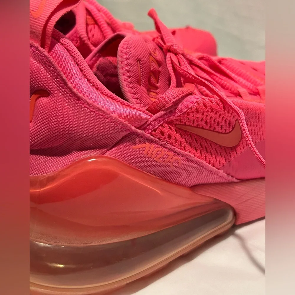 Nike‎ Air 270s Triple University Women's Bold Pink Sneakers  colorful athleisure